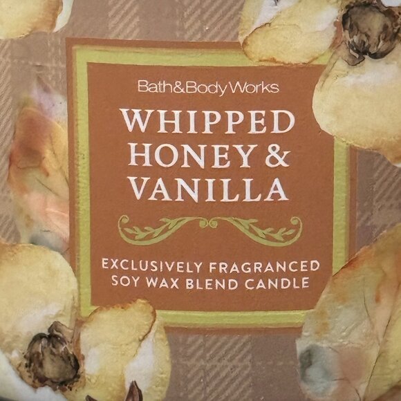 BBW Whipped Honey & Vanilla Bath & Body Works 3 Wick Candle - Picture 3 of 10